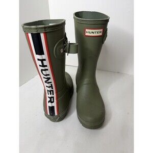HUNTER Original Short Rubber Rain Boots Lichen Green Size 5